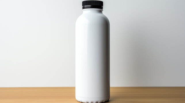 A sleek and minimalist water bottle UHD wallpaper Stock Photographic Image