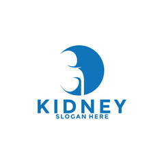 Kidney care logo, kidney logo design template