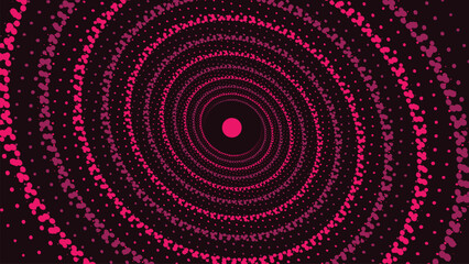 Abstract spiral pink line round background. This minimalist design line symbol style background can be used as a banner. 