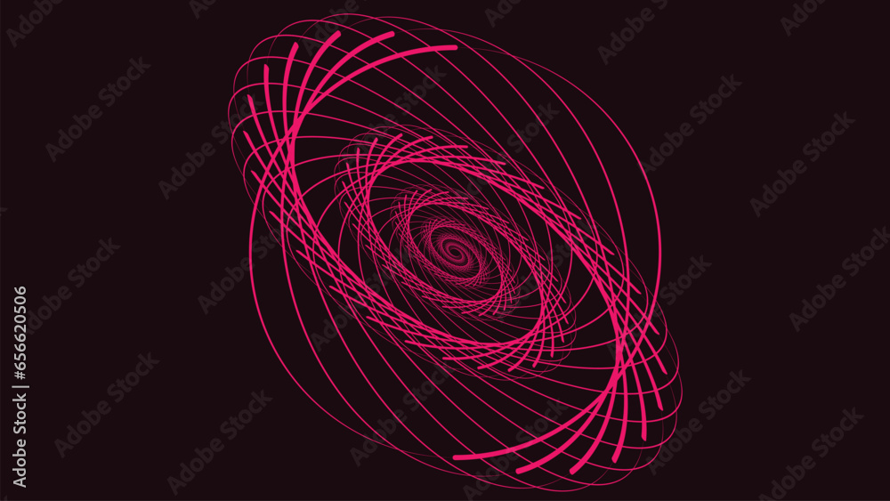 Wall mural abstract spiral pink line round background. this minimalist design line symbol style background can 