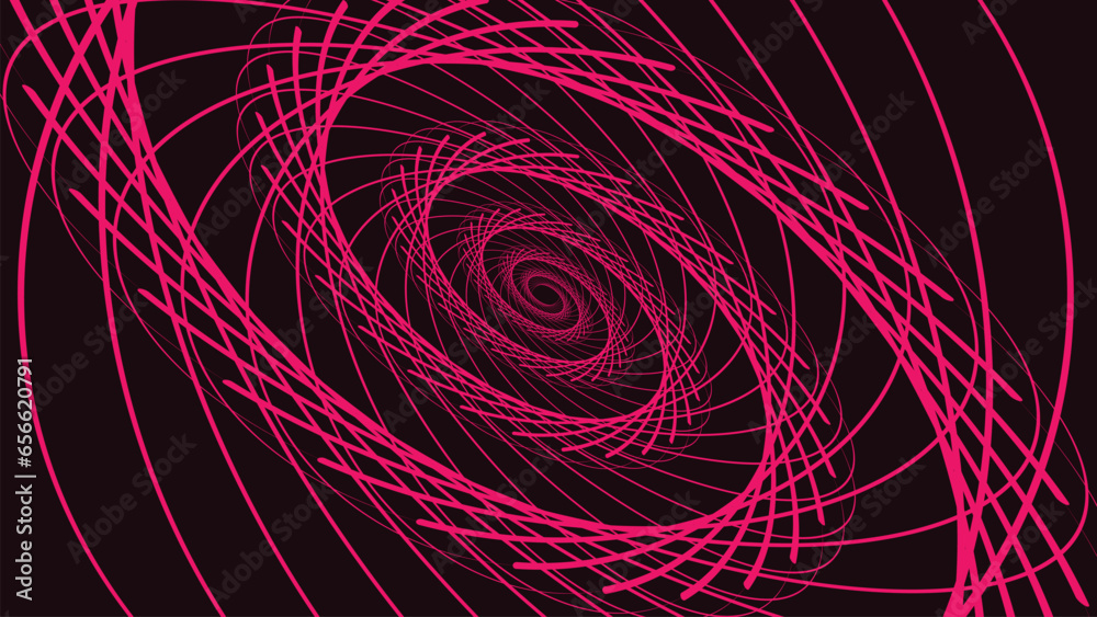 Wall mural abstract spiral pink line round background. this minimalist design line symbol style background can 