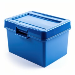 blue plastic box. Ai Generative