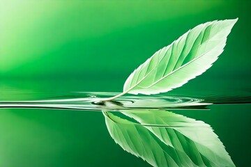 Obraz premium leaf on water