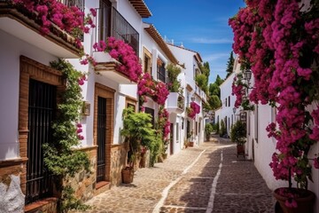 Fototapeta na wymiar Discover the Charm of Southern Spain in Marbella: A Picturesque Andalusian Village with Stunning Architecture and Costa Views