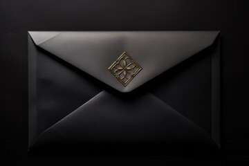 Black mail concept image of the black envelope