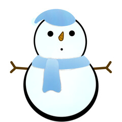 snowman with a broom