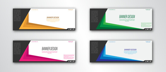 Abstract banner template. Editable vector illustration. Flat style.