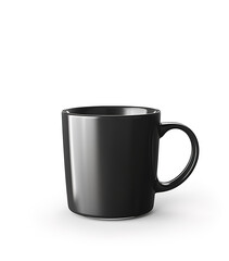 Black cup  mock up isolated on white background