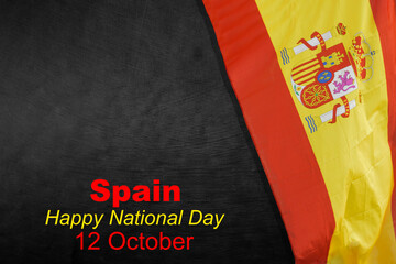 Fototapeta na wymiar Spain national day modern design template. Design for web banner or print.