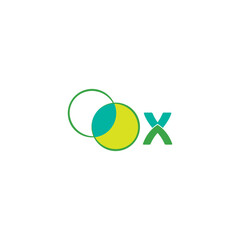 Circle round x o letter typography Internation globe earth business, logo, design, brand identity, flat logo, company, editable, vector