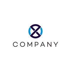 Circle round x o letter typography Internation globe earth business, logo, design, brand identity, flat logo, company, editable, vector