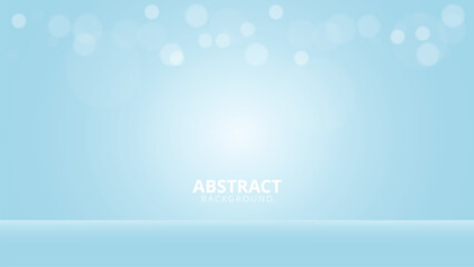 Abstract light blue background with bokeh effect. Vector illustration.
