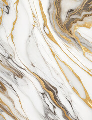Beautiful elegant background, marble texture in white, gray and gold colors. Decorative backdrop,...