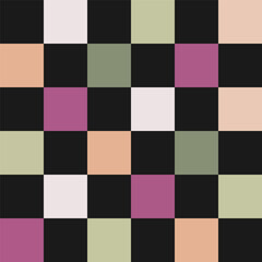 Composition of black and colored squares. An idea for backgrounds, textures,.textiles, packaging, interior design and creative ideas.