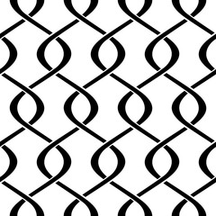 Vector seamless texture. Modern geometric background. Grid with wavy lines. - 656640708