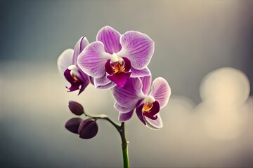 orchid on black background