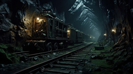 Underground railway for mining