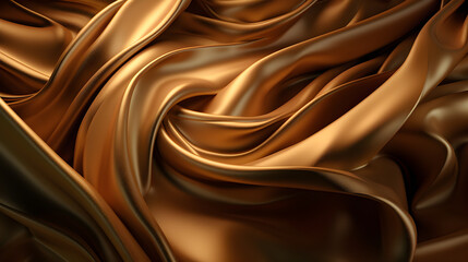 Abstract gold satin background. 3d render, for product presentation, product display, banner background