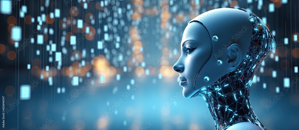 Poster ai program installed in micro shift generating ai innovation technology chatbot transformation with 
