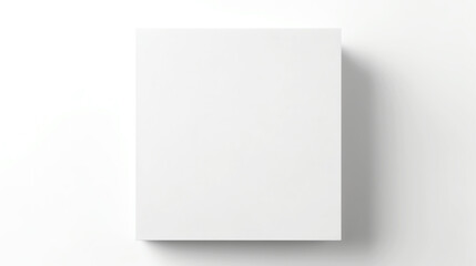blank white square canvas with shadow on the wall template mockup
