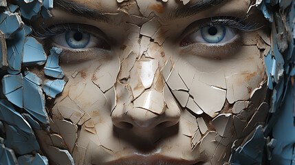 symbolic picture of a woman with dry skin