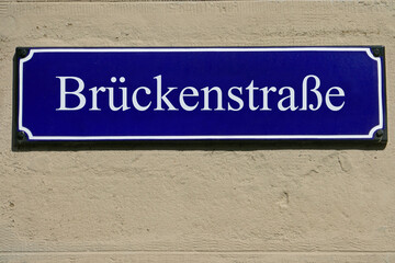 Emailleschild Brückenstraße