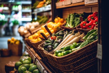 Supermarket , fruit and vegetable zone, AI Generated - obrazy, fototapety, plakaty