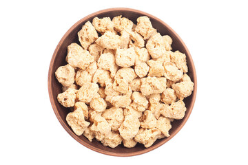 Soy products analogue of meat for vegetarian food.