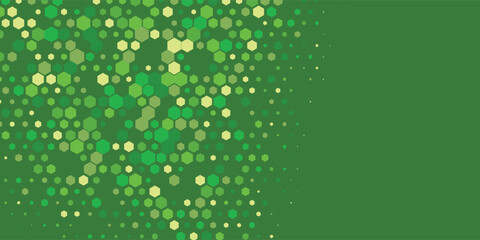 Geometric Multi size Hexagon with multi Color Background