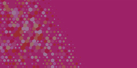 Geometric Multi size Hexagon with multi Color Background