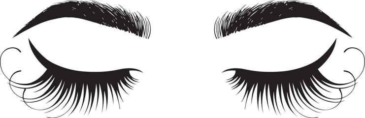 Black False eyelashes. Mascara single decorative element eyelashes Mascara single decorative element.