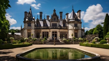 Chateau de Villandry, Loire Valley, France - obrazy, fototapety, plakaty
