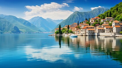 The ancient city of Kotor located in Montenegro., October 2023 - obrazy, fototapety, plakaty