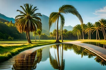 Obraz premium palm trees on the beach