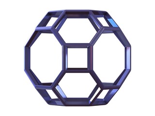Fototapeta premium Wireframe Shape Truncated Cuboctahedron 3D print model