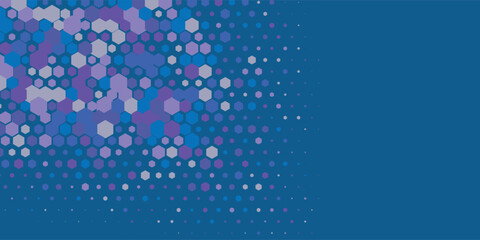 Geometric Multi size Hexagon with multi Color Background