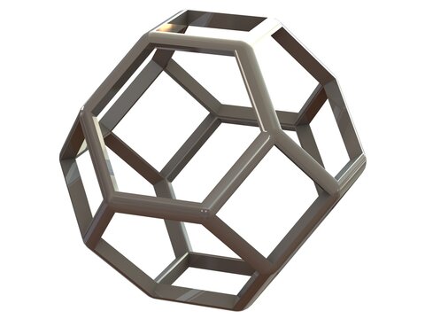 Wireframe Shape Truncated Octahedron 3D print model