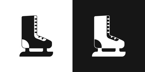 Ice sport skate vector icon. Skates silhouette, skating sign