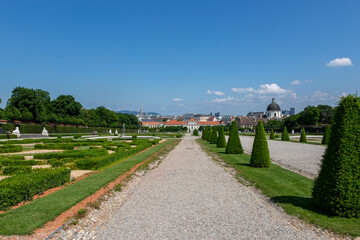  View of the Belvedere Gardens in Vienna