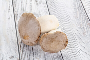 Raw Eringi mushrooms for cooking