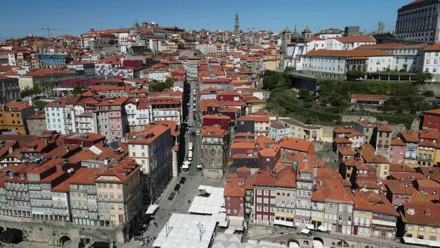 Porto as a historical town in Portugal with a stunning view from top