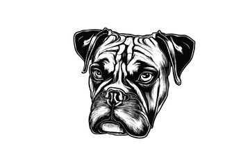 Boxer Beauty: A Vector Illustration of an Elegant Boxer Dog