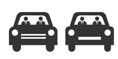carpool icon. Passenger flat design vector ilustration.