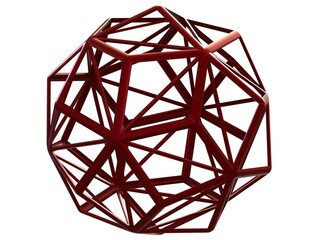 Wireframe Shape Small Triambic Icosahedron 3D print model