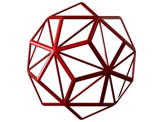 Wireframe Shape Small Triambic Icosahedron 3D print model