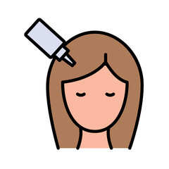 Hair dye icon. Vector illustration from hairdressing and barber shop collection. Hair dye icon vector.