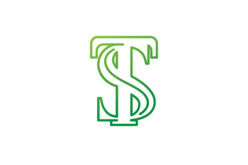 TS Monogram Letter Logo Design - Monogram Lettermark Logo Design Template