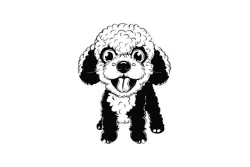 Cavapoo Elegance: A Detailed Vector Study of a Beautiful Dog