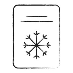 Hand drawn Christmas Card icon