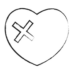 Hand drawn Bandage Heart icon